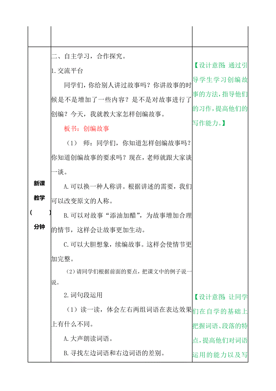 部编人教新版五年级语文上册-语文园地三 教案带教学反思_第2页