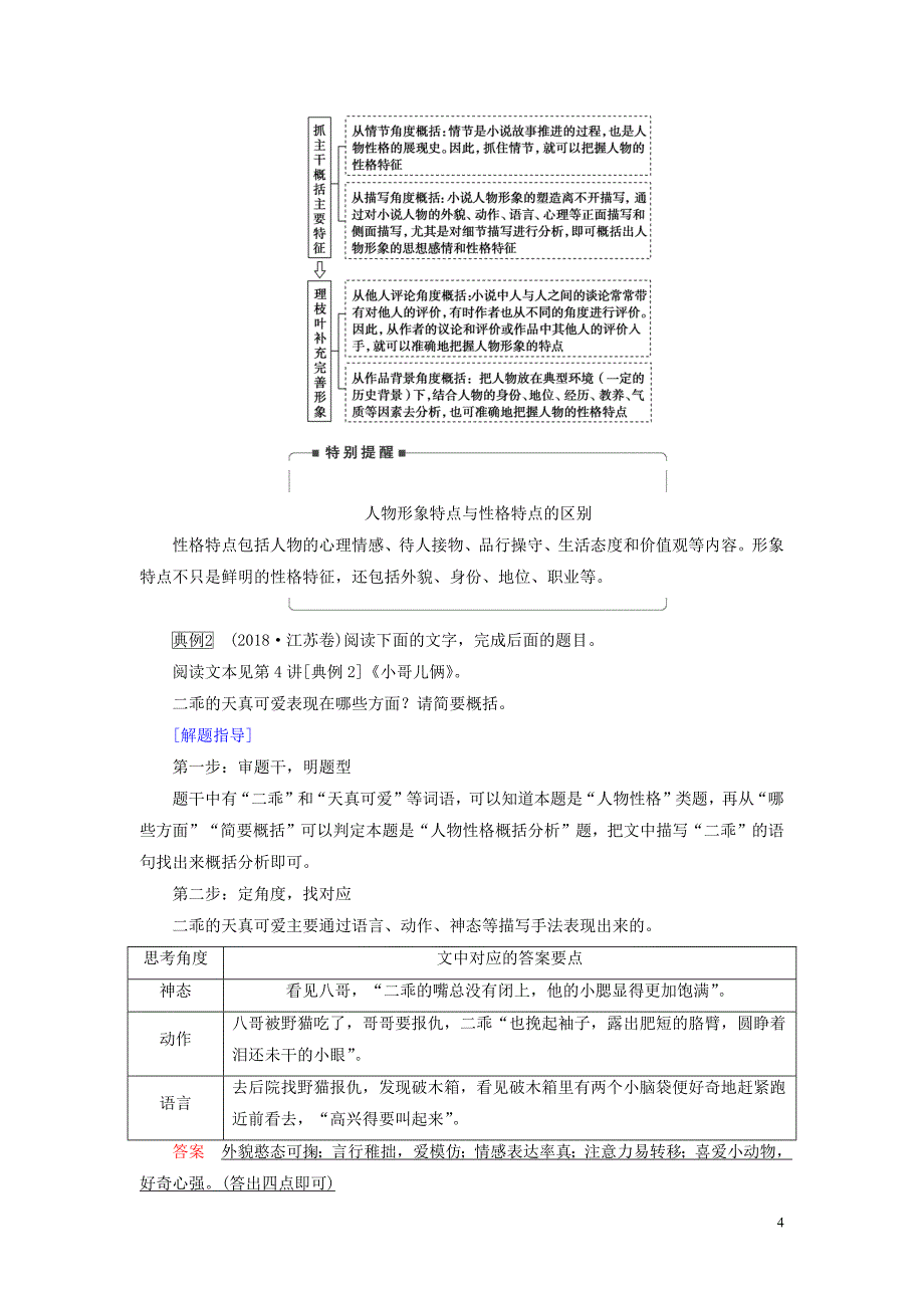 2020版高考语文大一轮复习 第3部分 专题15 第5讲 立足人物品格讲义_第4页