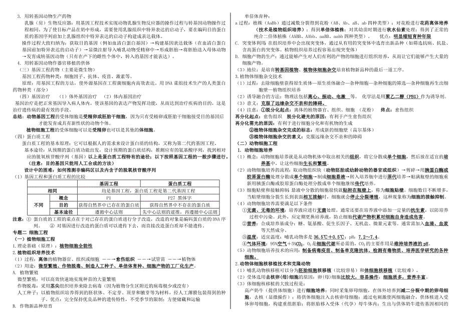 人教版高中生物选修3知识点总结改进版_第2页