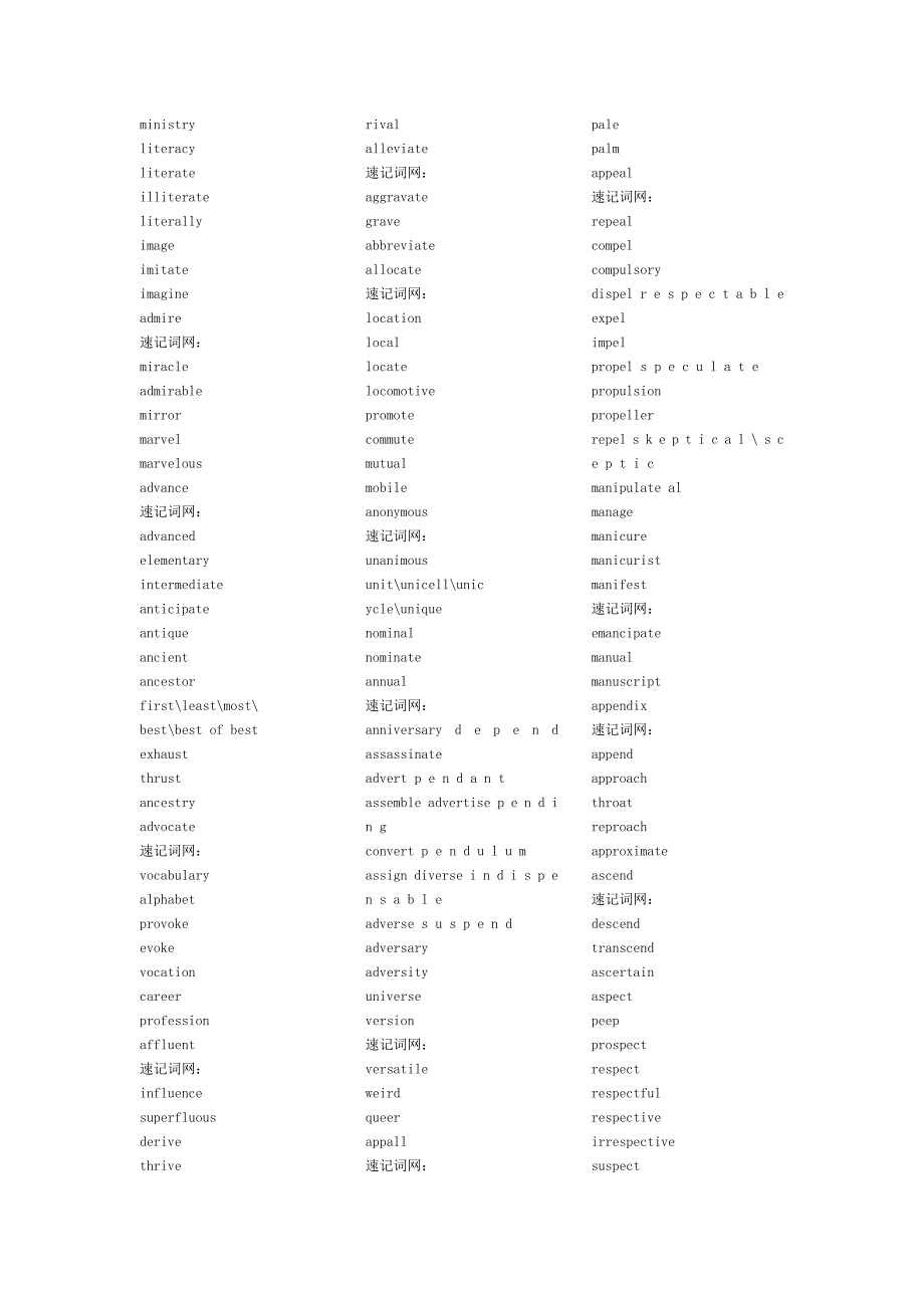 2012学府考研英语基础班-词汇白子墨讲义_第3页