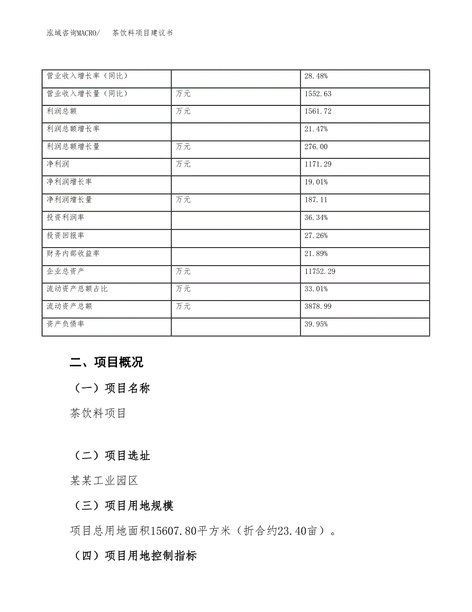 茶饮料项目建议书（23亩）.docx_第4页