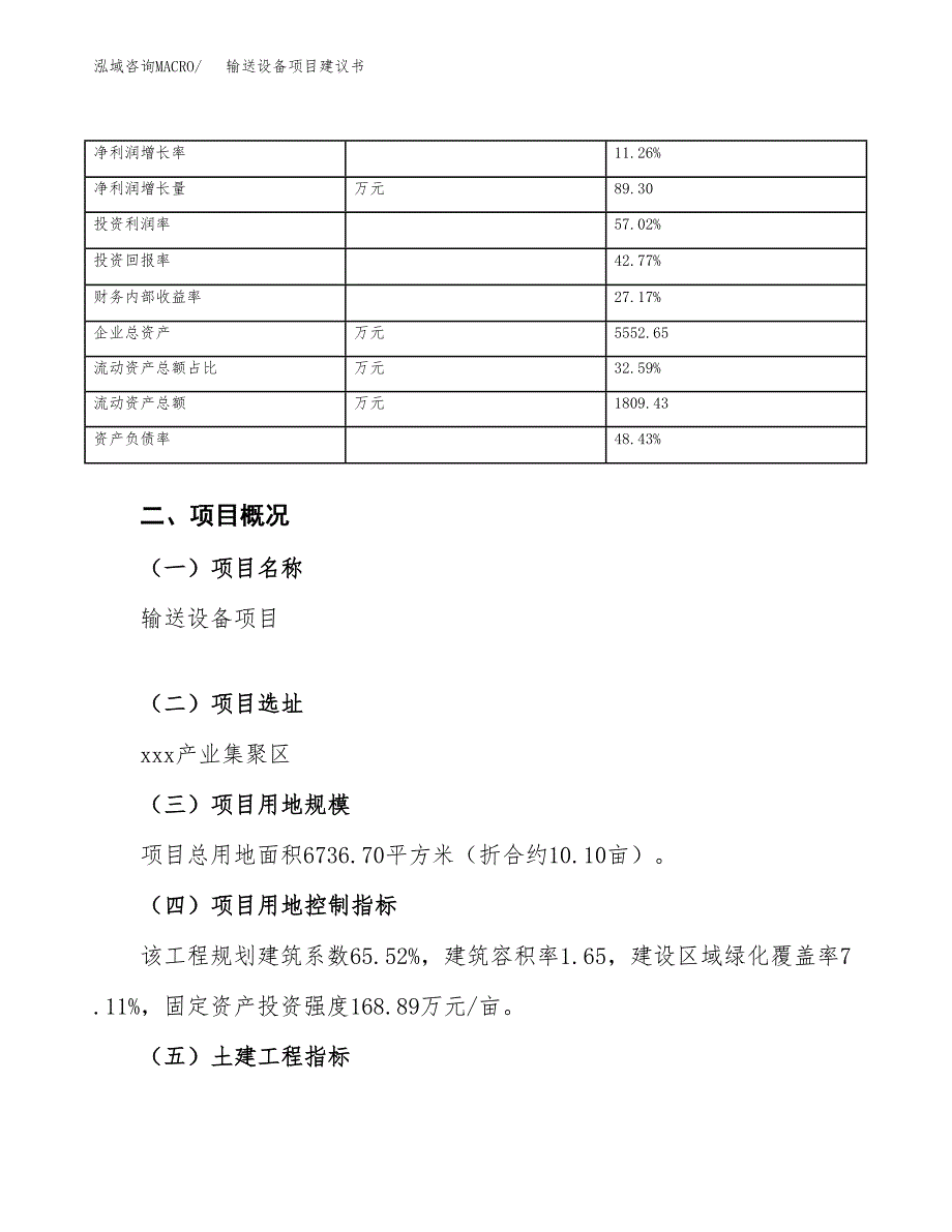 输送设备项目建议书（总投资2000万元）.docx_第4页