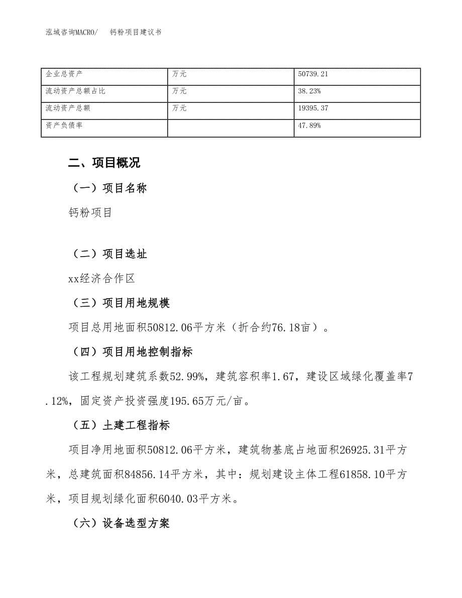 钙粉项目建议书（总投资21000万元）.docx_第5页