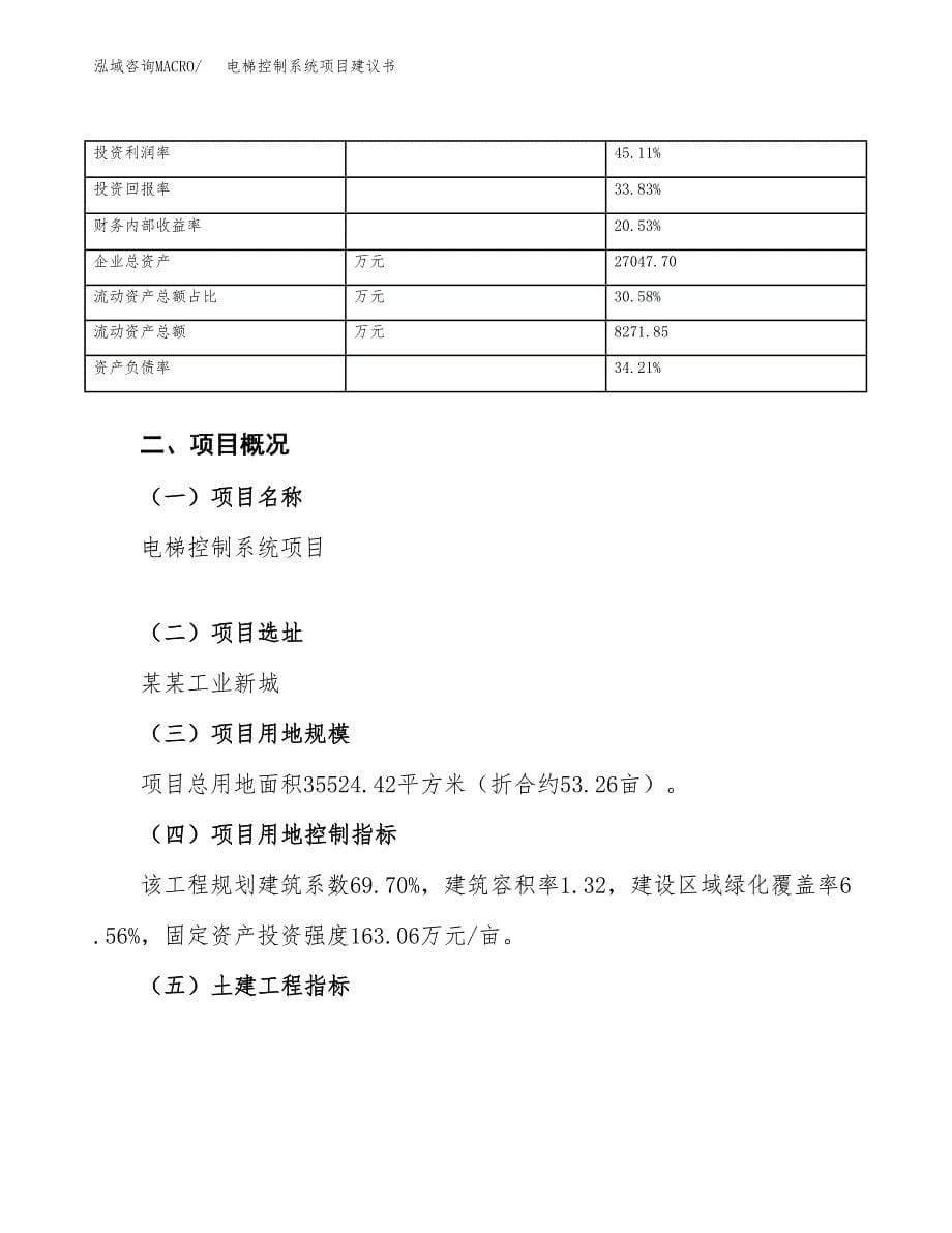 电梯控制系统项目建议书（53亩）.docx_第5页