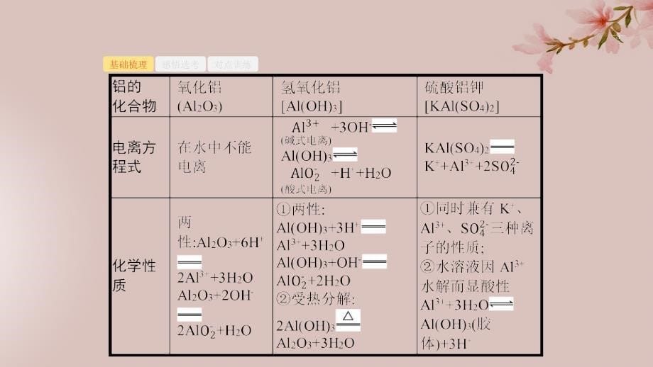 （浙江选考）2020版高考化学大一轮复习 第21讲 从铝土矿到铝合金课件_第5页