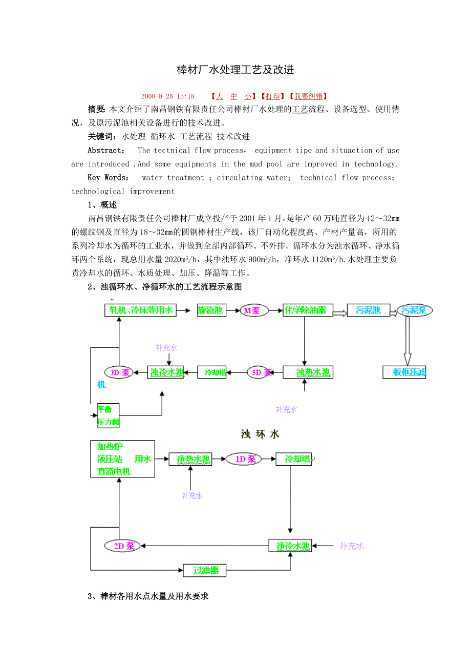 棒材厂水处理工艺_第1页