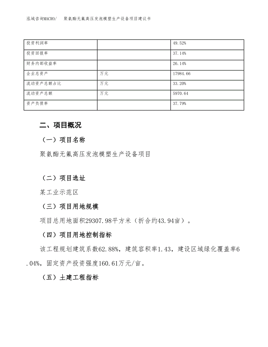 聚氨酯无氟高压发泡模塑生产设备项目建议书（44亩）.docx_第4页