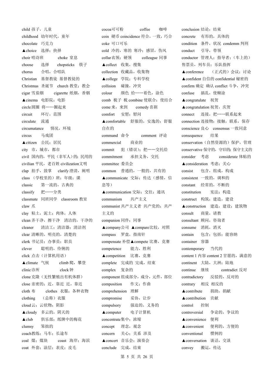 高中英语3500个必背单词1_第5页