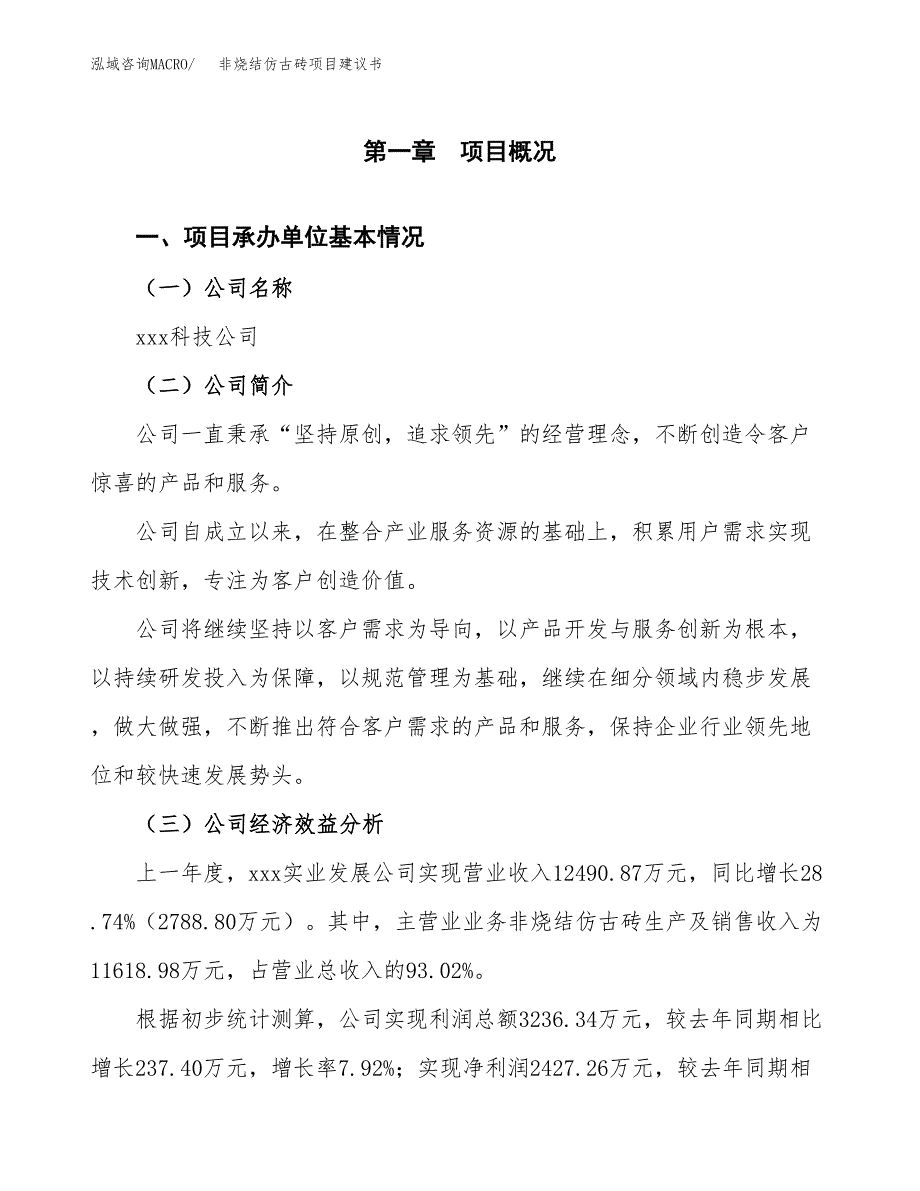 非烧结仿古砖项目建议书（78亩）.docx_第3页