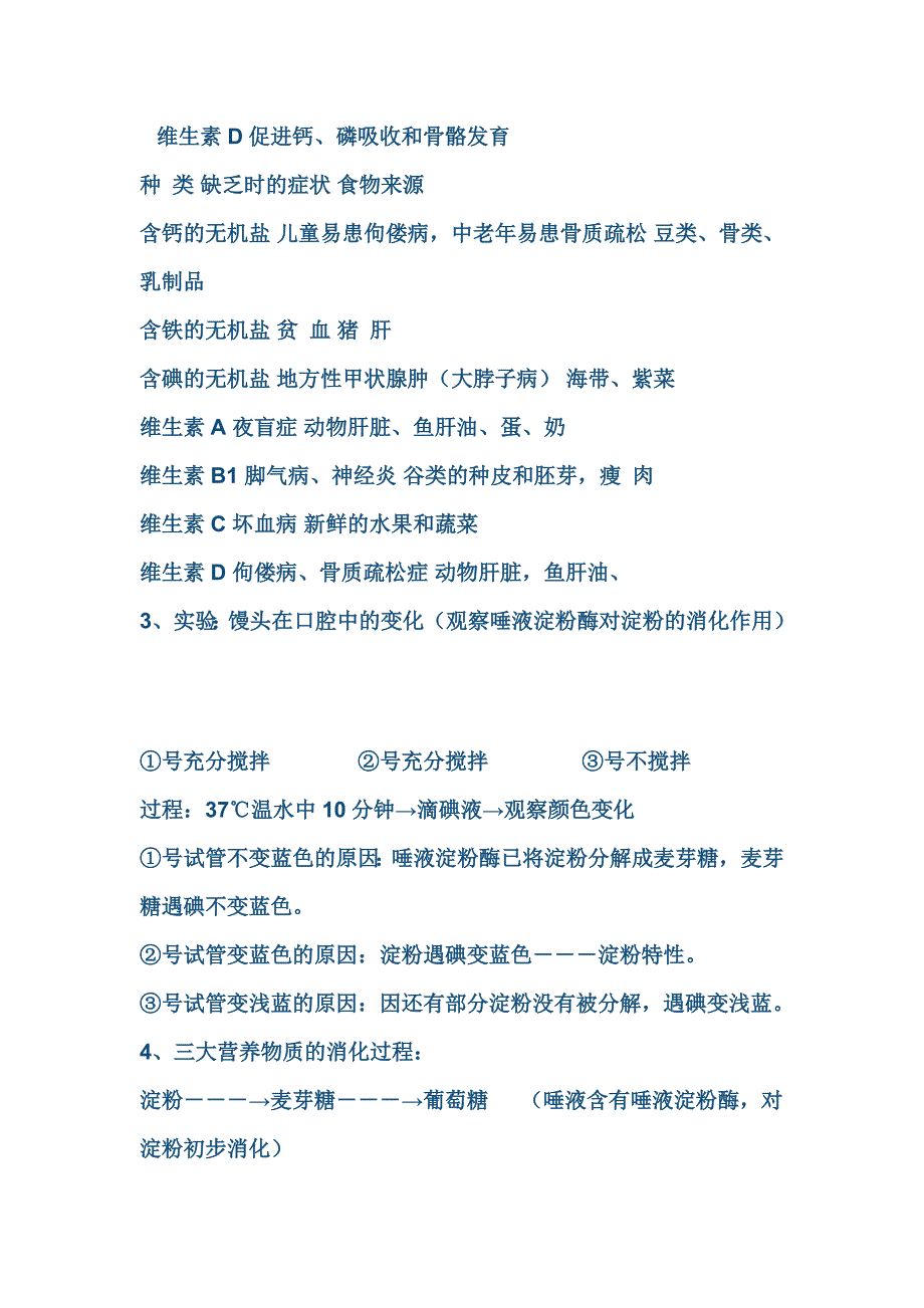 七年级生物下册期末考试复习提纲_第3页