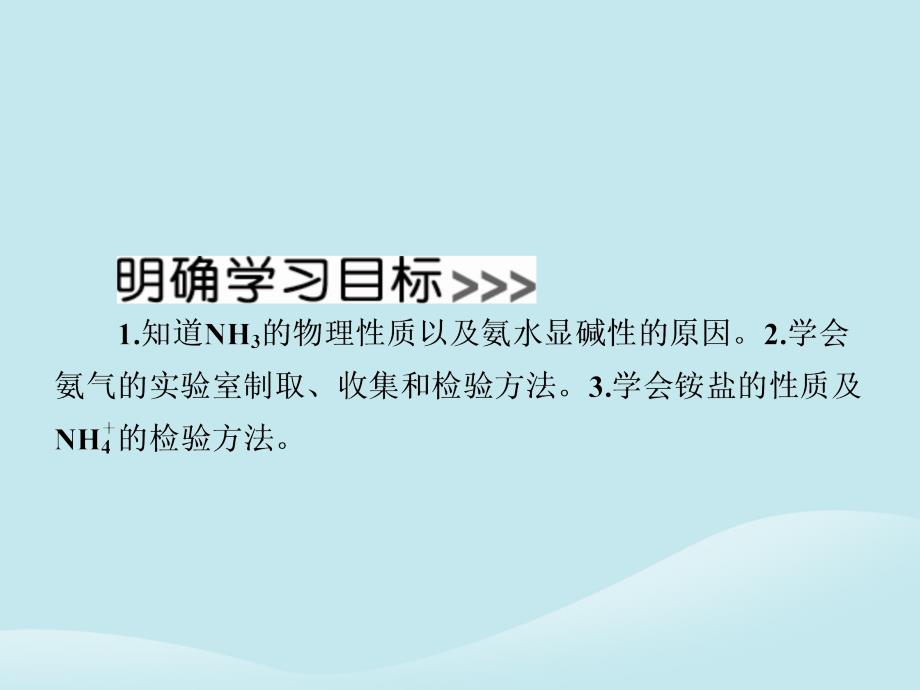 2018-2019学年高中化学_第四章 非金属及其化合物 第四节 氨 硝酸 硫酸 第一课时 氨课件 新人教版必修1_第2页