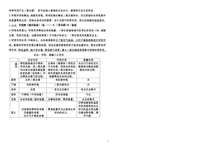 六年级下册生物复习提纲_第5页