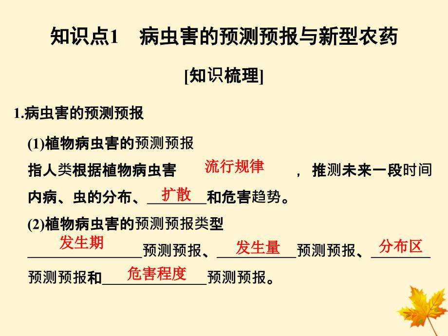 2018版高中生物_第2章 生物科学与农业 2.3 植物病虫害的防治原理和方法课件 新人教版选修2_第2页