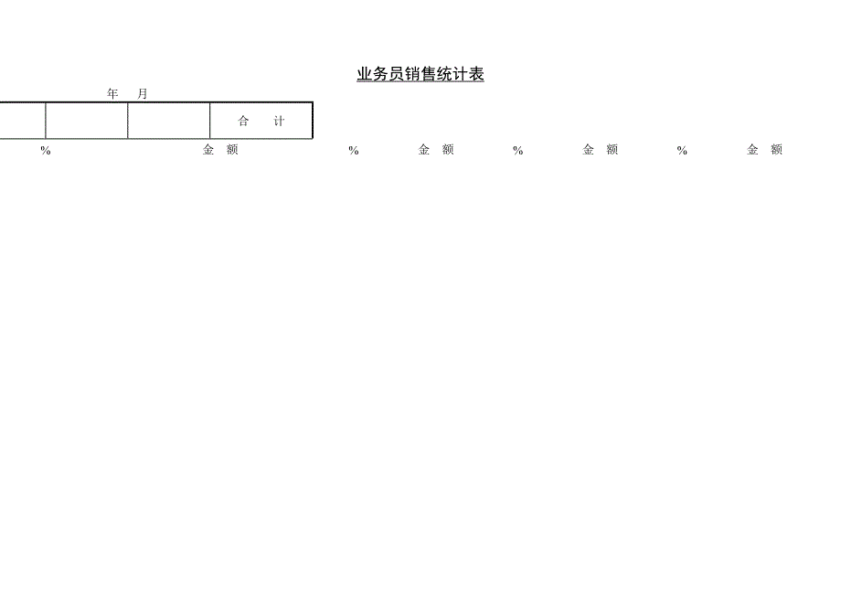 业务员销售统计表表格模板_第1页