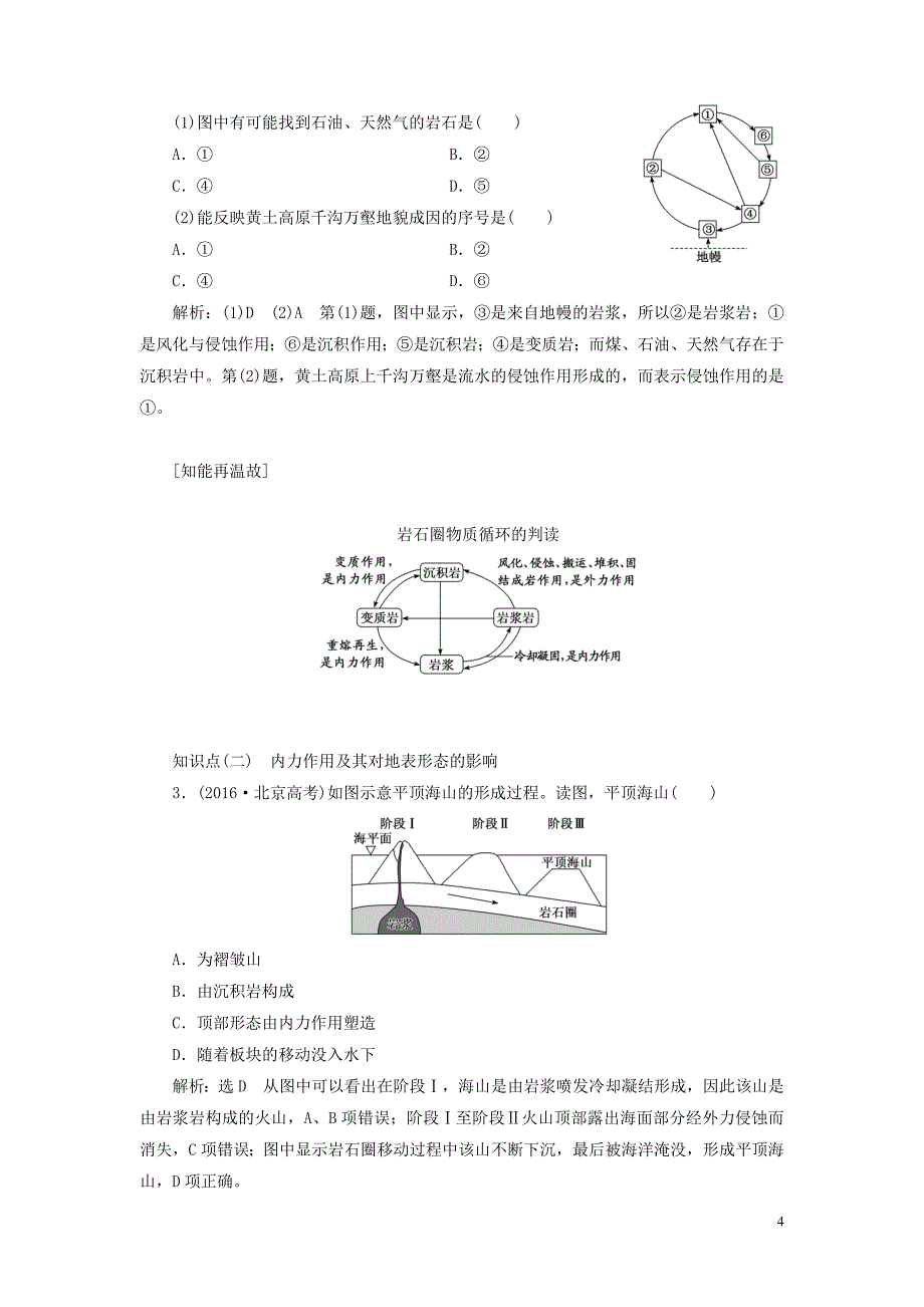 （全国版）2019年高考地理二轮复习 第一部分 五大主题要素之（四）地貌讲义（含解析）_第4页