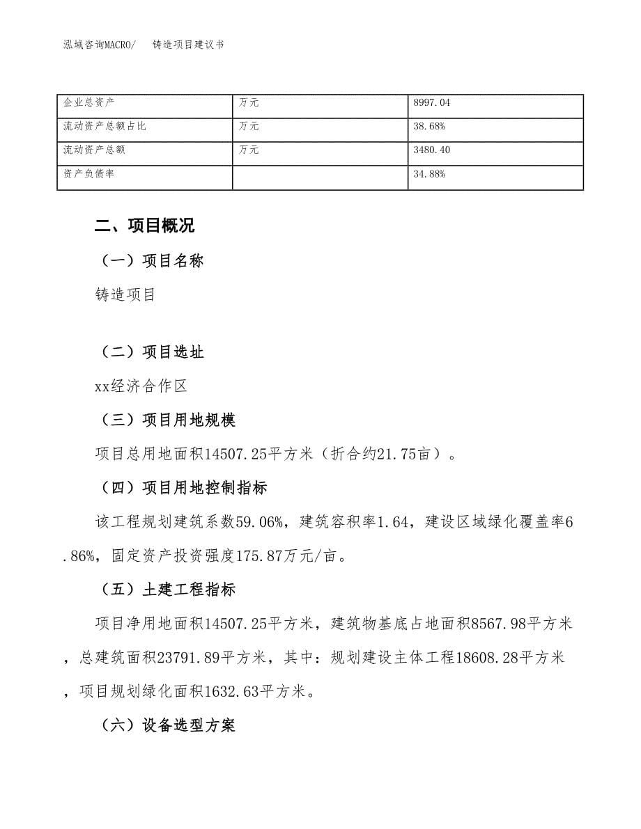 铸造项目建议书（总投资4000万元）.docx_第5页