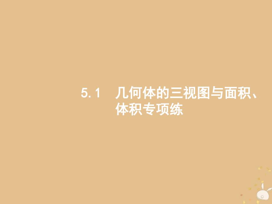 2019版高考数学二轮复习_专题五 立体几何 2.5.1 几何体的三视图与面积、体积专项练课件 文_第2页