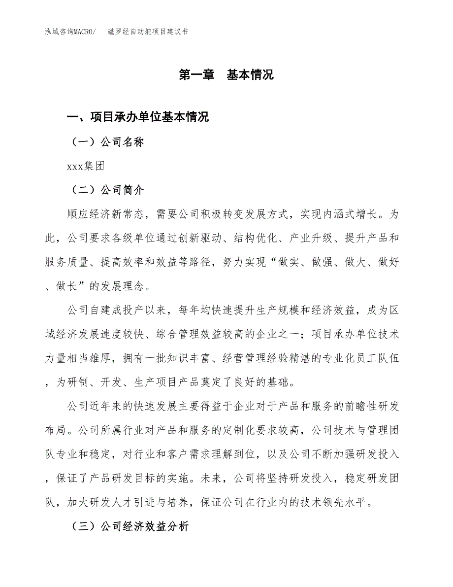 磁罗经自动舵项目建议书（总投资12000万元）.docx_第2页