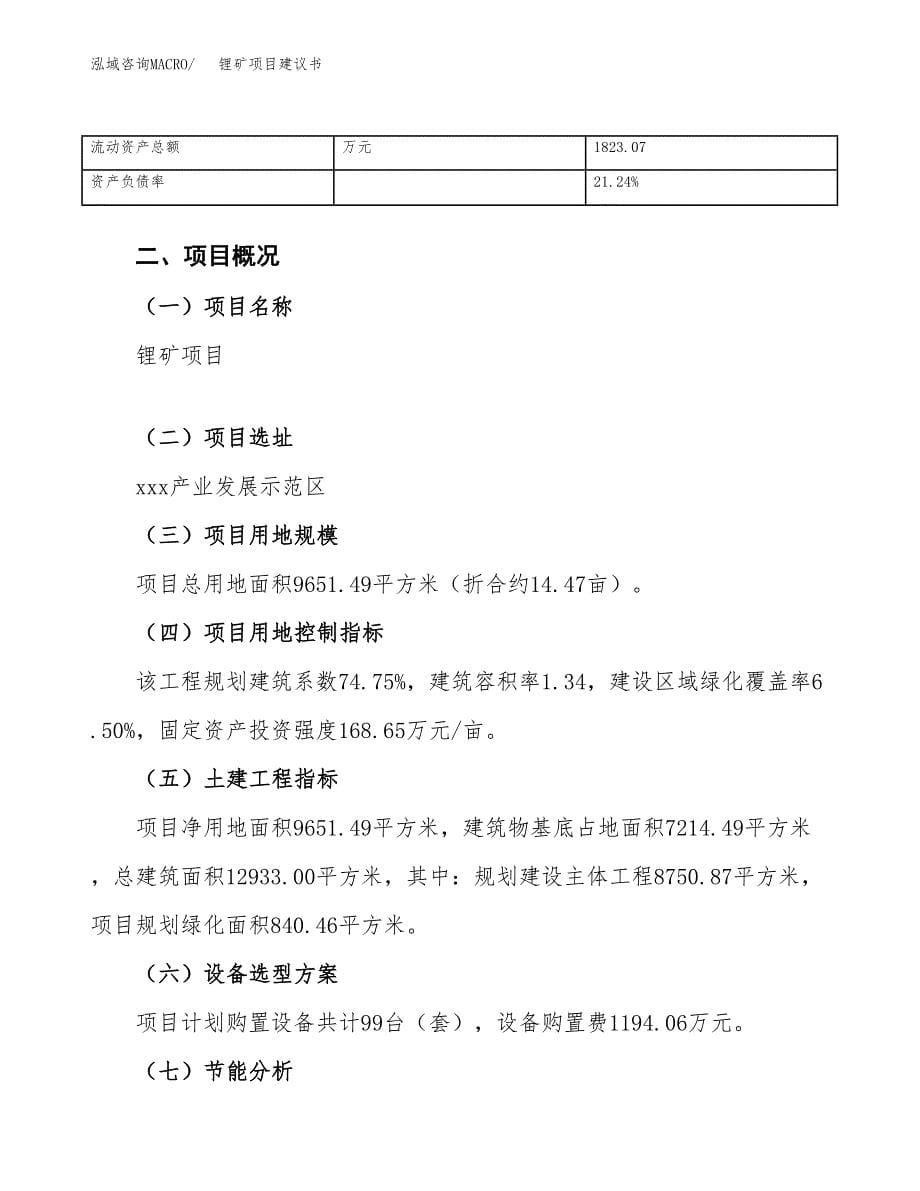 锂矿项目建议书（14亩）.docx_第5页