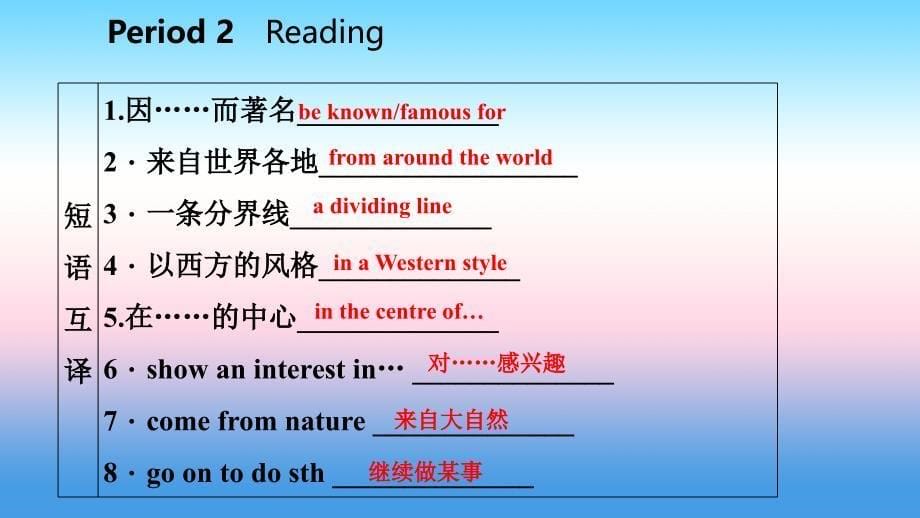 2018年秋九年级英语上册_unit 5 art world period 2 reading导学课件 （新版）牛津版_第5页