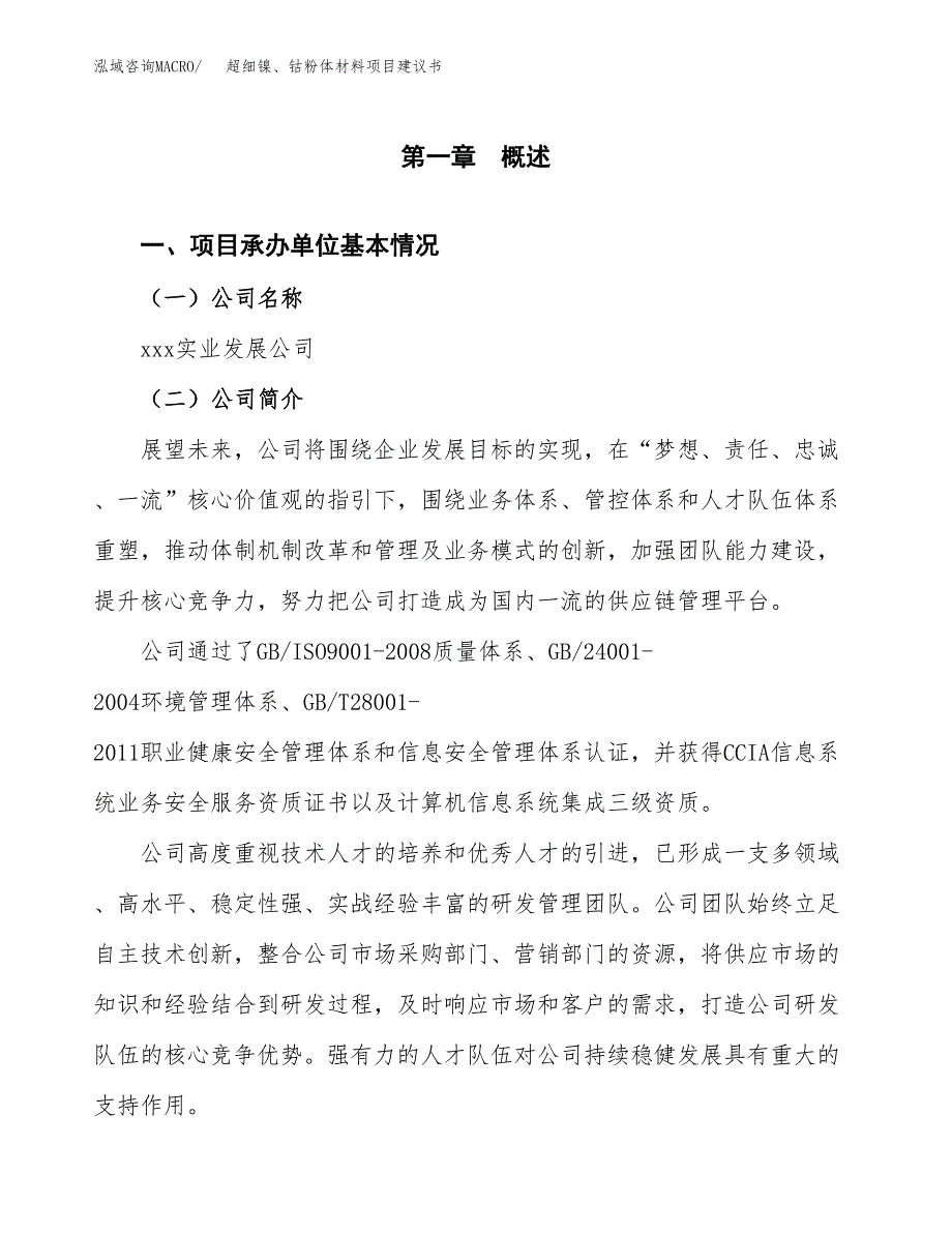 超细镍、钴粉体材料项目建议书（总投资22000万元）.docx_第2页