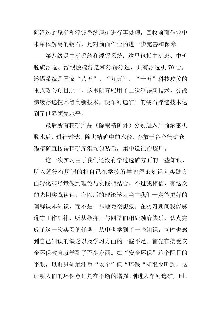 选矿认识实习报告范文.doc_第5页