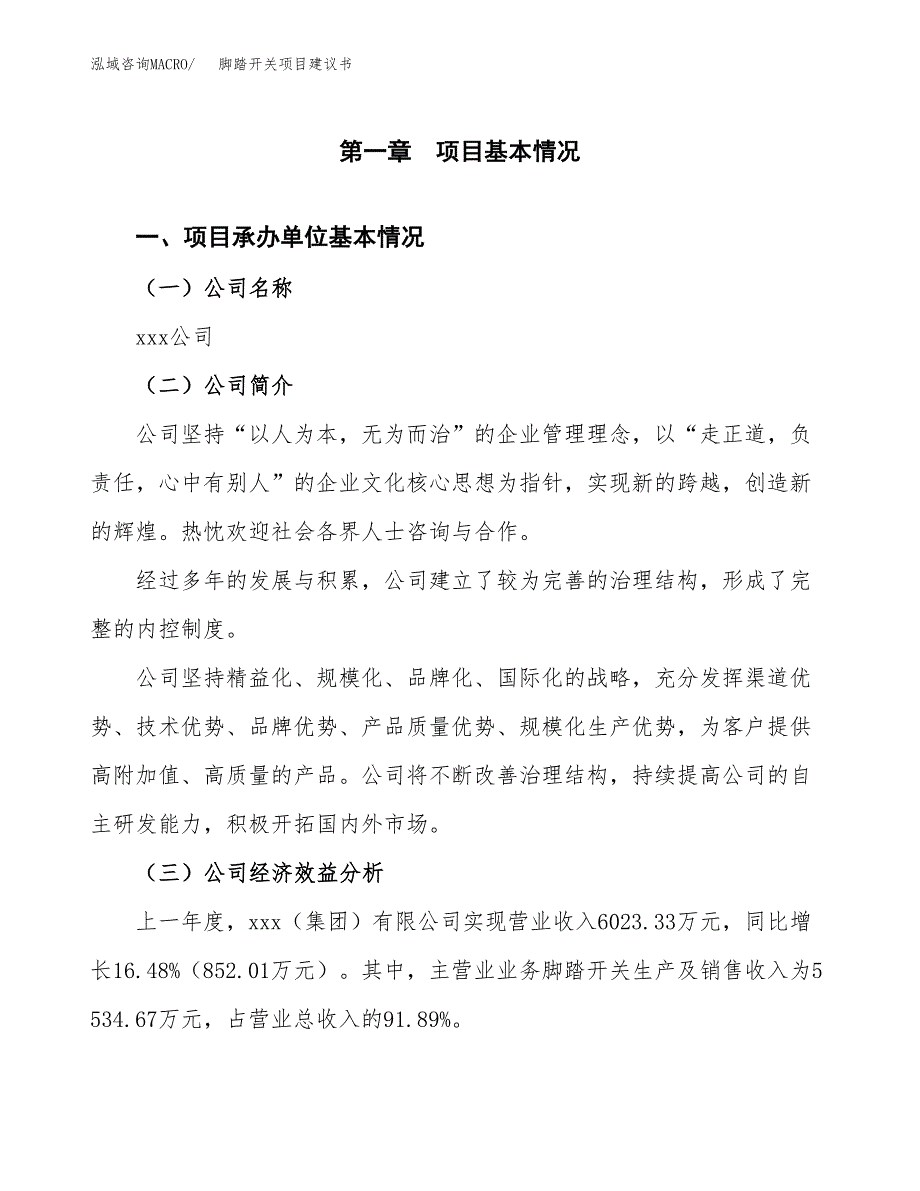 脚踏开关项目建议书（总投资9000万元）.docx_第3页