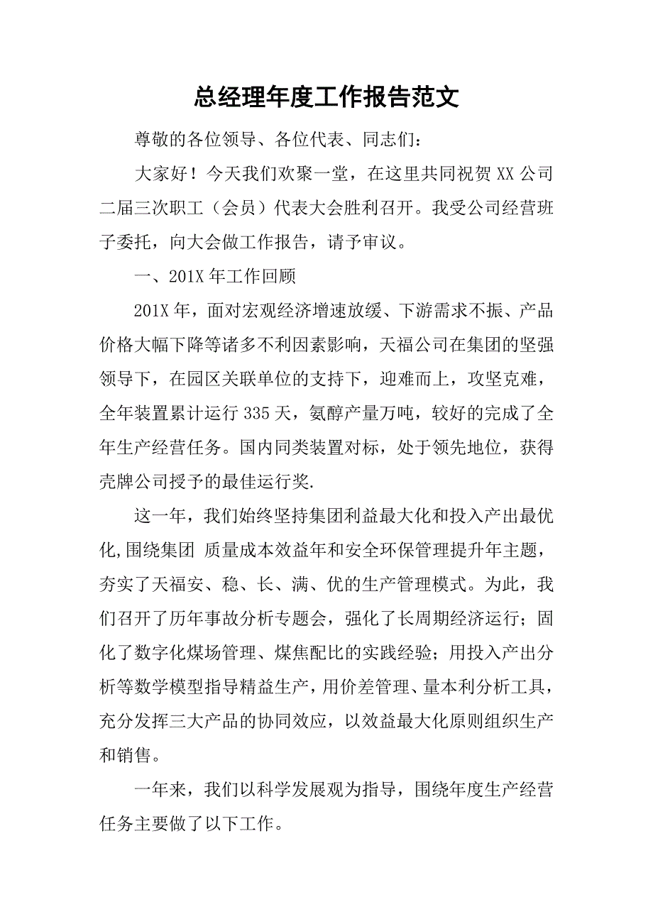 总经理年度工作报告范文.doc_第1页