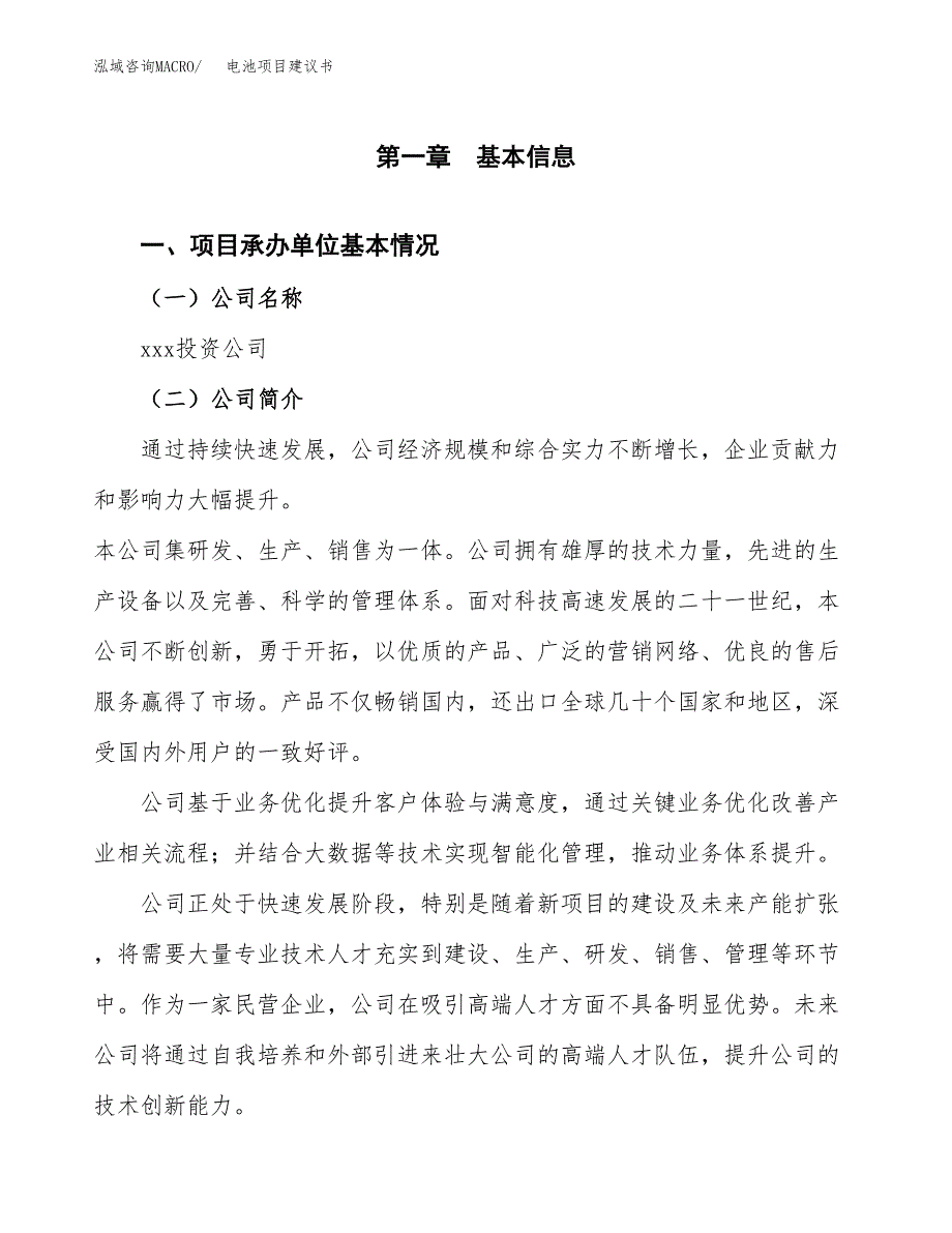 电池项目建议书（总投资5000万元）.docx_第2页