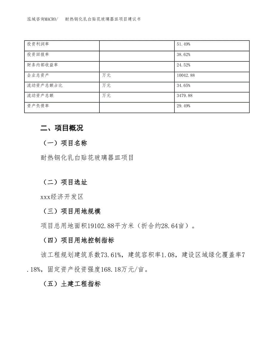 耐热钢化乳白贴花玻璃器皿项目建议书（29亩）.docx_第5页