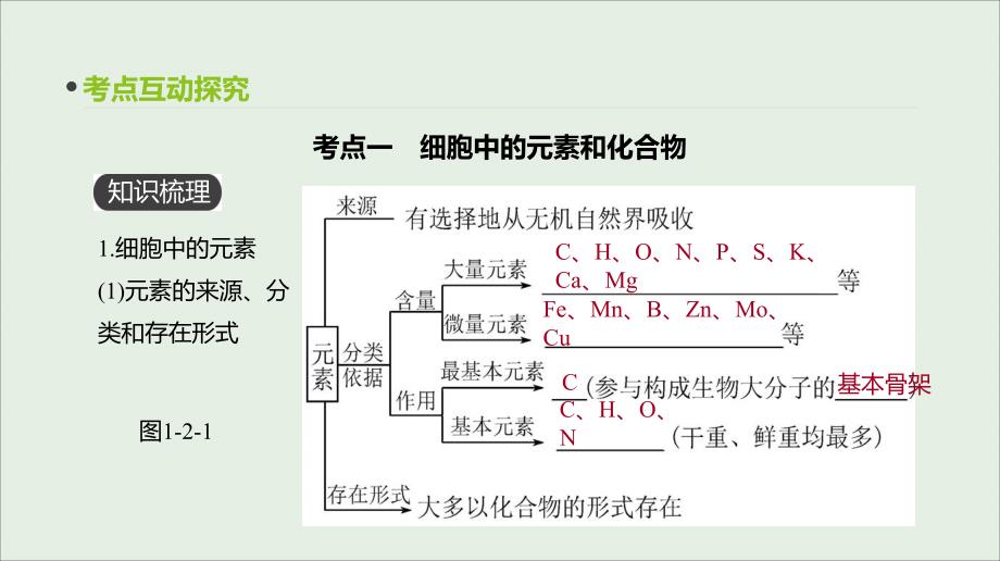 （全国通用）2020届高考生物优选大一轮复习 第1单元 走近细胞与细胞的分子组成 第2讲 细胞中的元素和化合物、细胞中的无机物课件_第3页