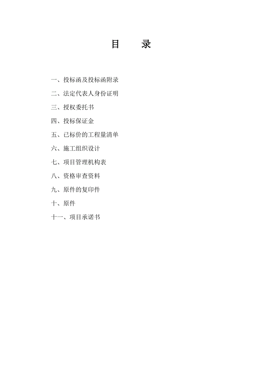 小型农田水利渠道维修改造工程及人畜饮水工程投标文件样本_第2页