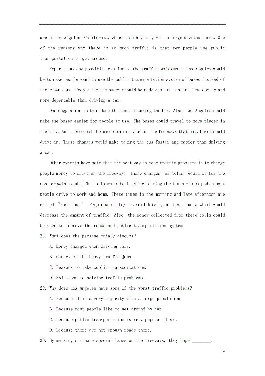 河南省开封市、商丘市九校2018-2019学年高一英语下学期期中联考试题_第4页