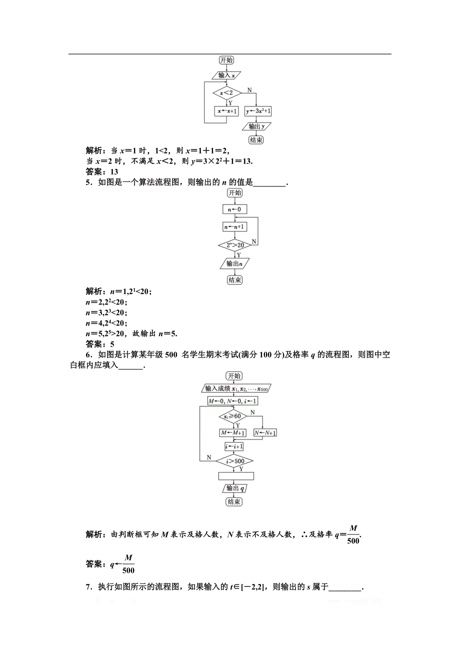 2017-2018学年高中数学苏教版必修3：回扣验收特训（一） 算法初步 _第2页