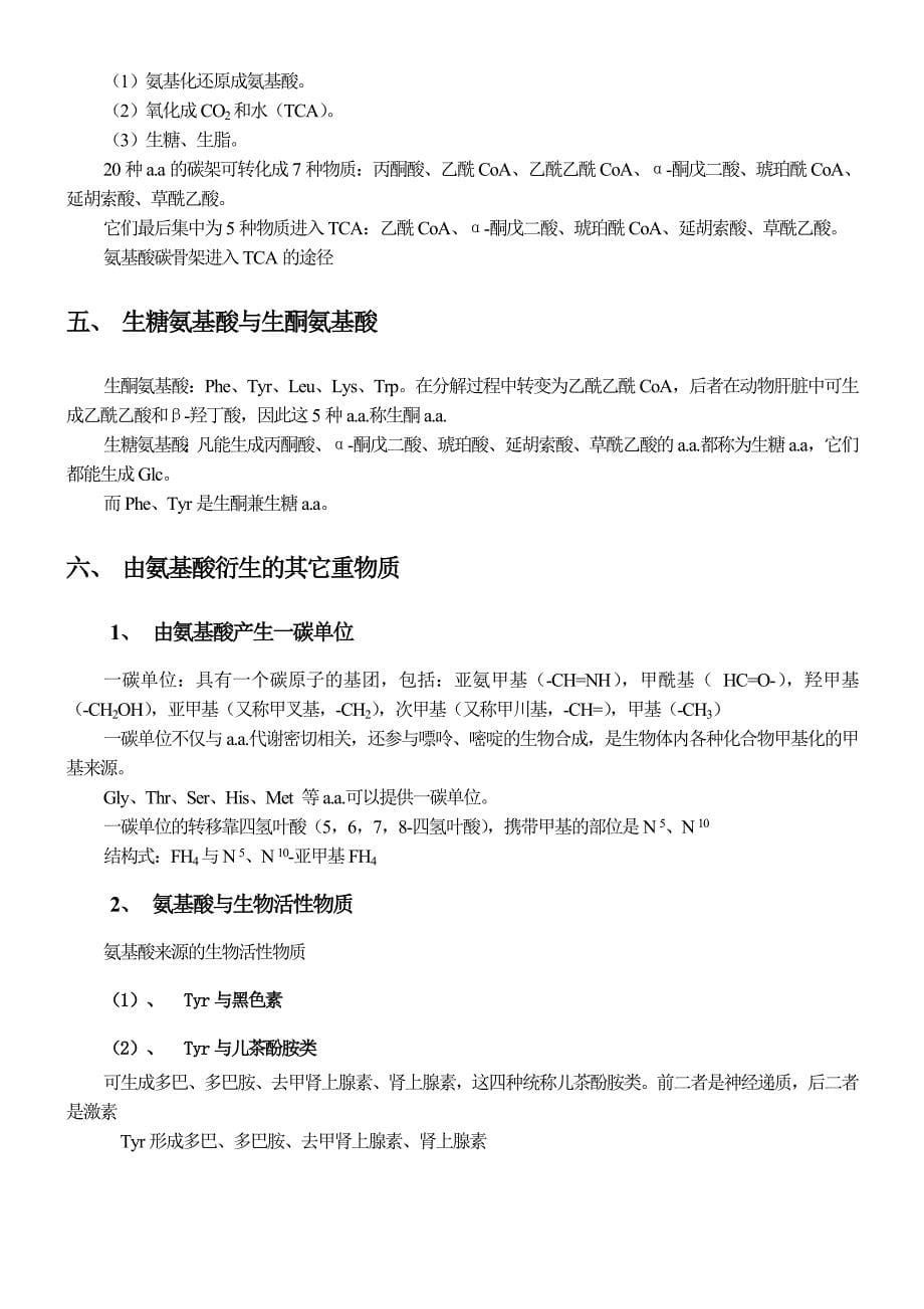 第十章蛋白质的降解和氨基酸代谢_第5页