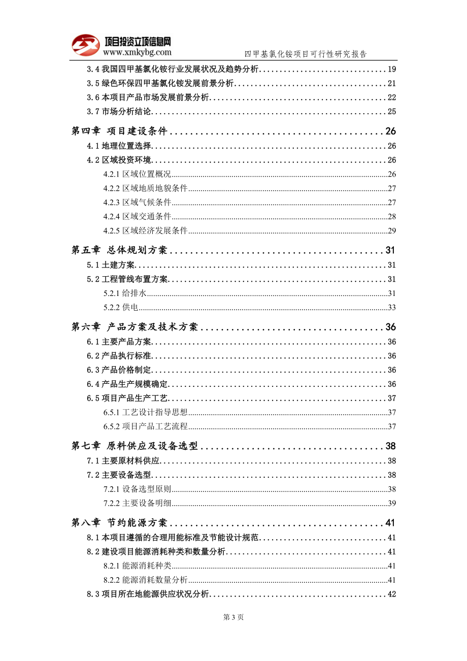 四甲基氯化铵项目可行性研究报告（备案实用案例）(1)_第4页