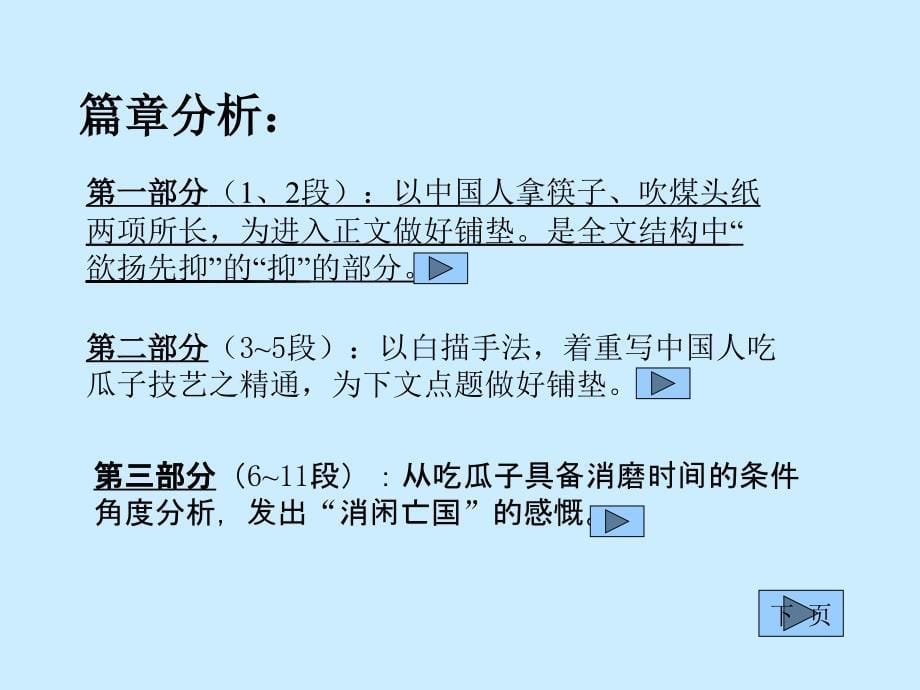 新编大学语文 第六版 2.文字表述5.吃瓜子_第5页