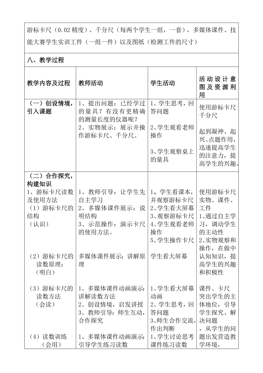 游标卡尺、千分尺的读数及使用方法教学设计_第3页