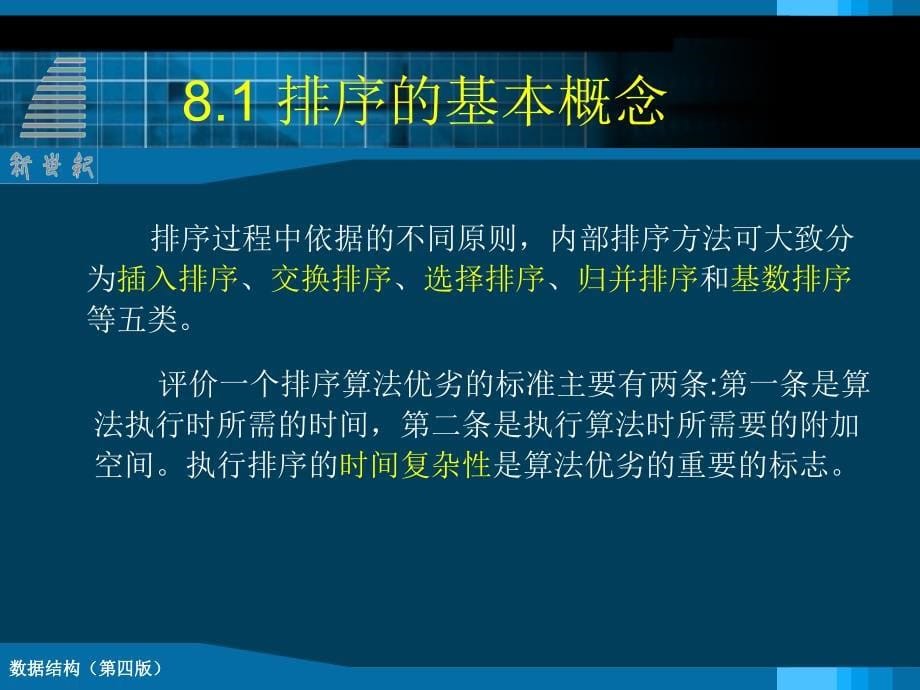 数据结构 第四版 高职计算机应用技术专业 安训国 课件第八章 排序_第5页