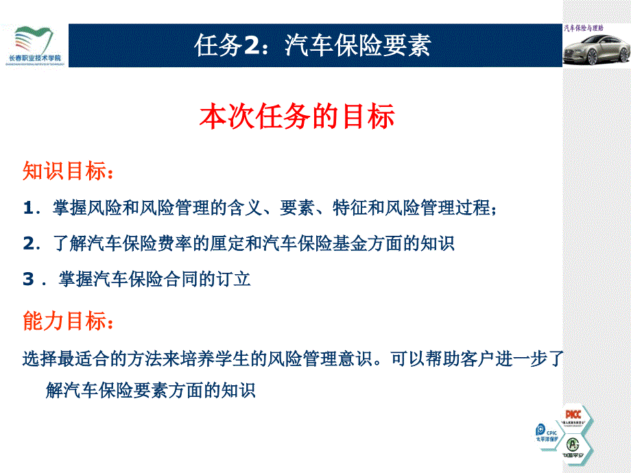 汽车保险基础与实务 第一篇课件 学习情境1 汽车保险销售第2次课_第2页