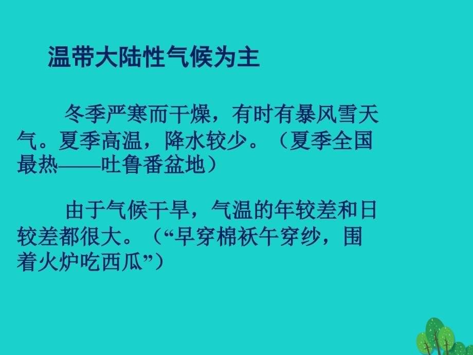 八年级地理下册_第八章 第一节 西北地区自然特征与农业课件 （新版）新人教版_第5页