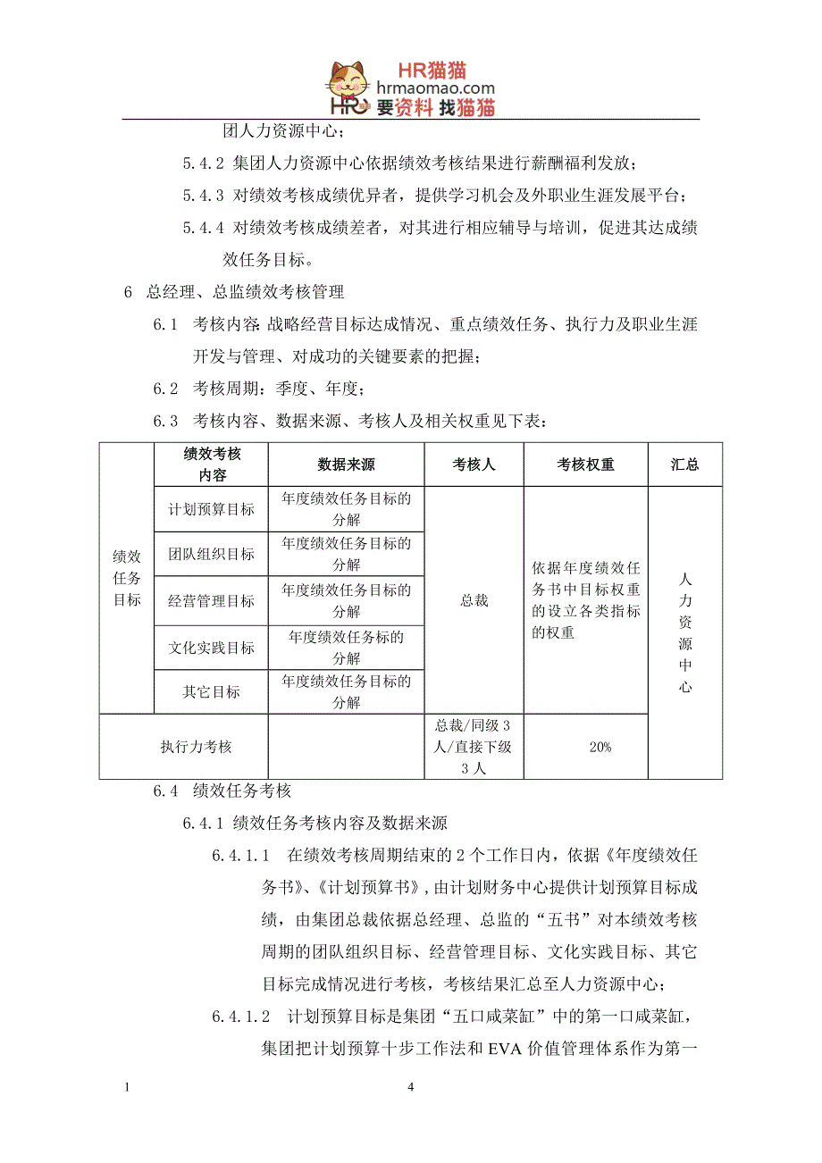 【实例】xx集团-全面绩效考核管理制度-33页-HR猫猫资料_第4页