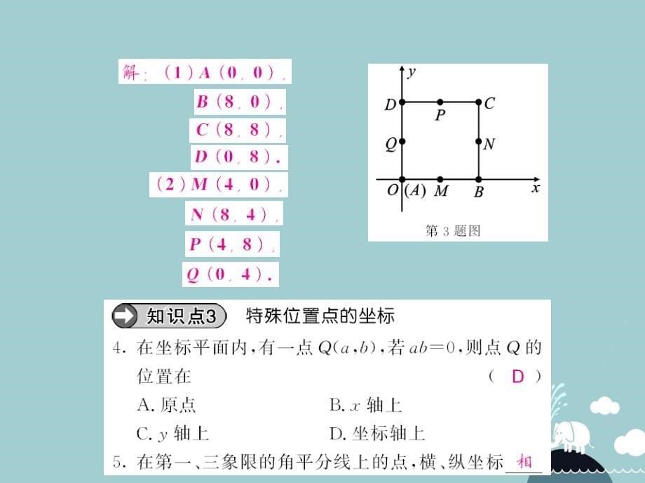 八年级数学上册_3.2 平面直角坐标系（第1课时）课件 （新版）北师大版_第5页