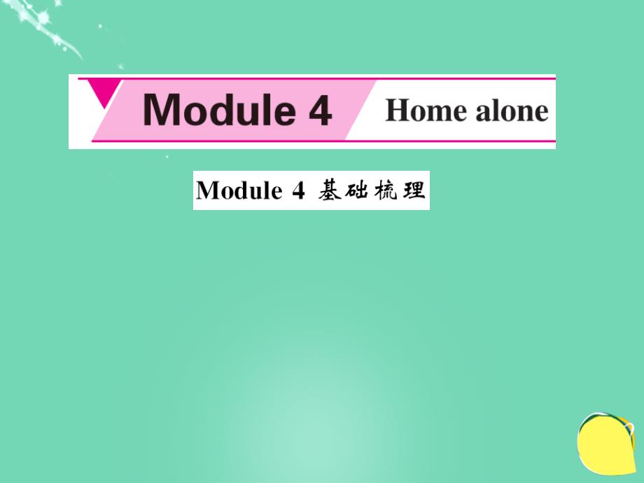 九年级英语上册_module 4 home alone基础梳理课件 （新版）外研版_第1页