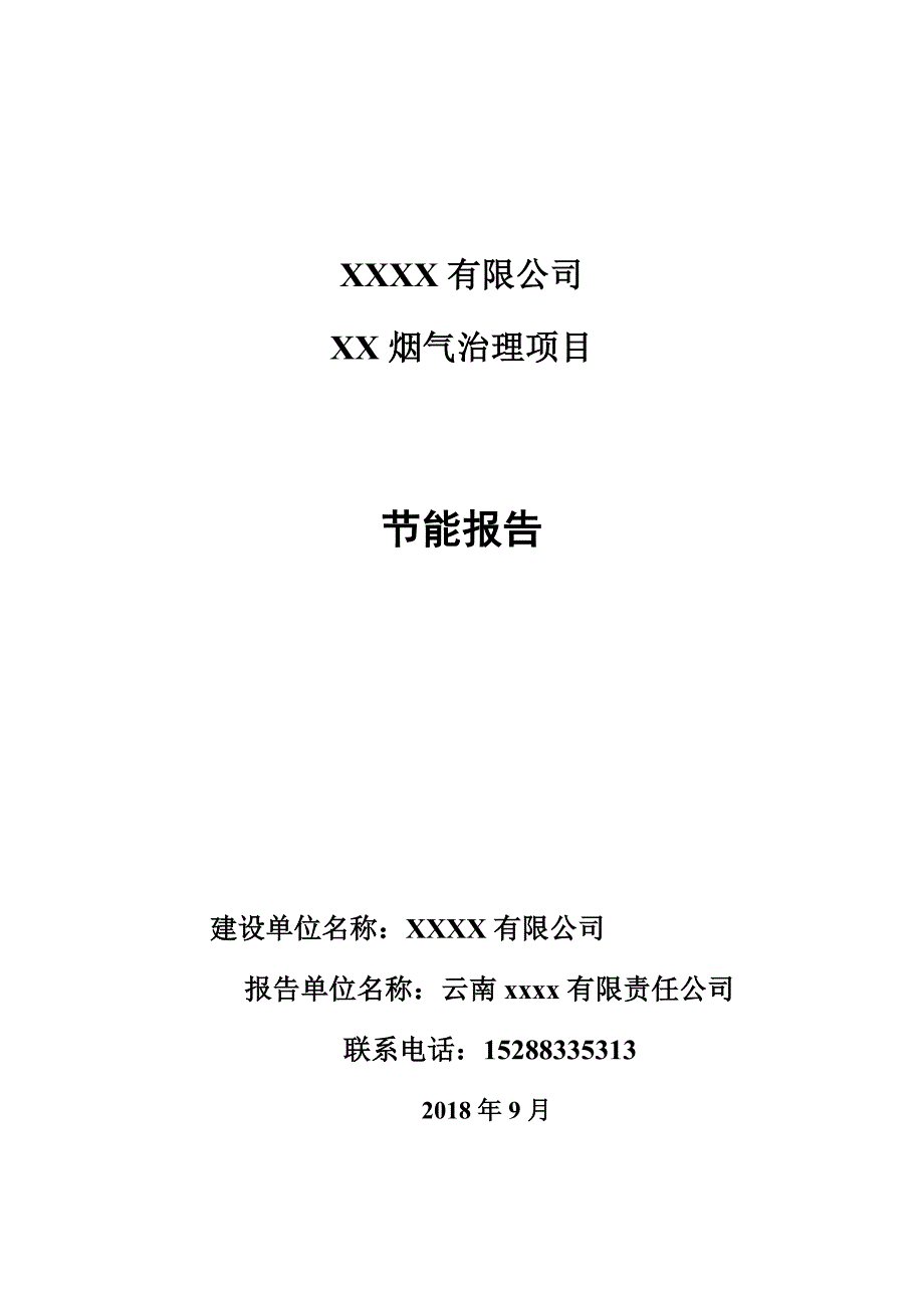 节能报告编制模板_第1页