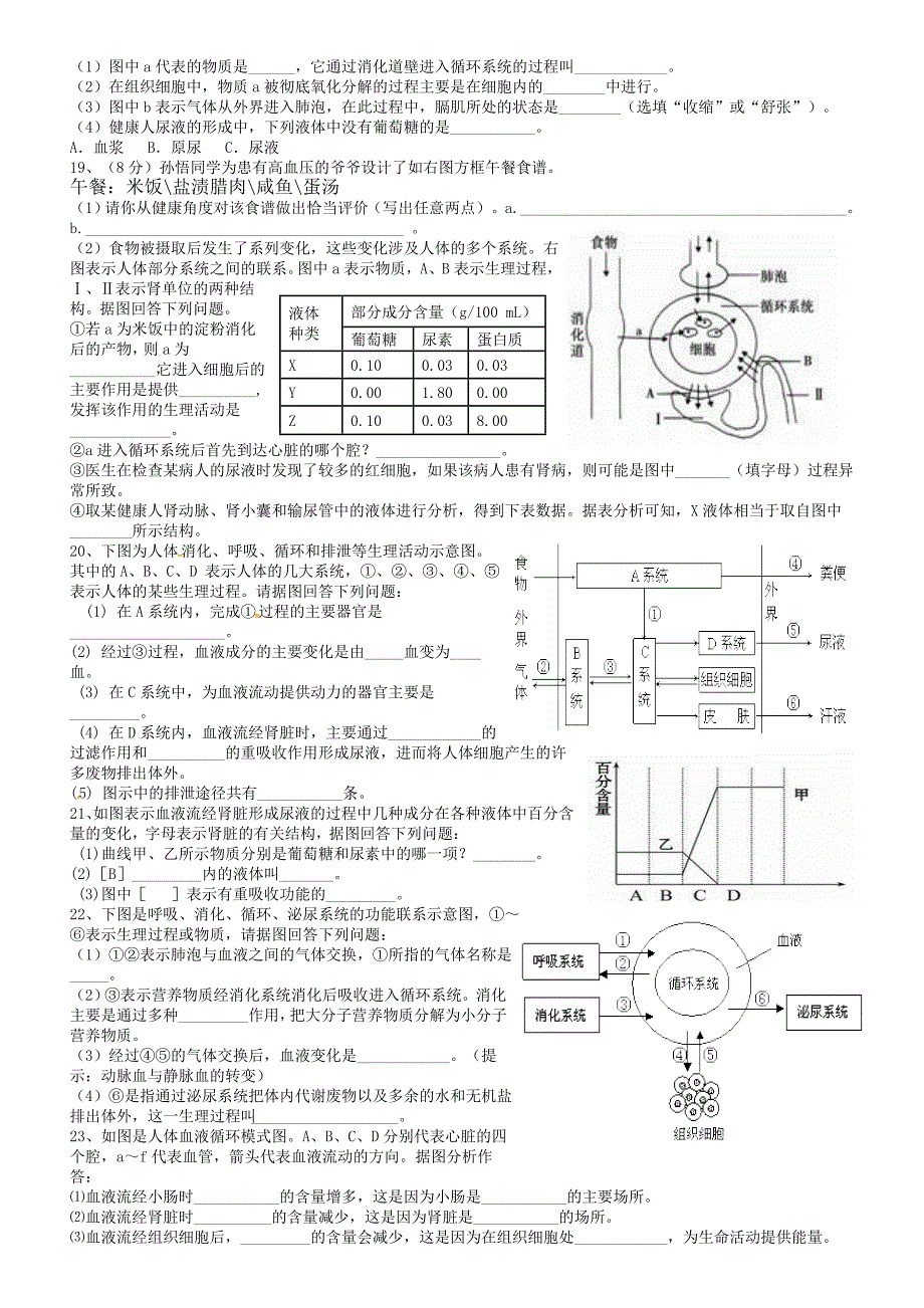 第五章人体的泌尿系统试题编辑版资料_第4页