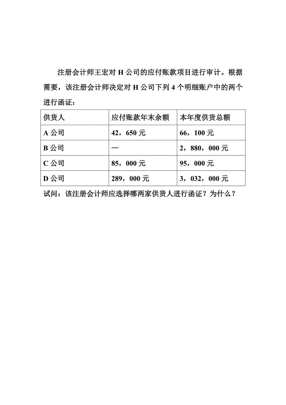 审计实务第四版课件教学ppt作者 陈建松 3.业务循环审计应付账款的函证Microsoft Word 文档_第1页