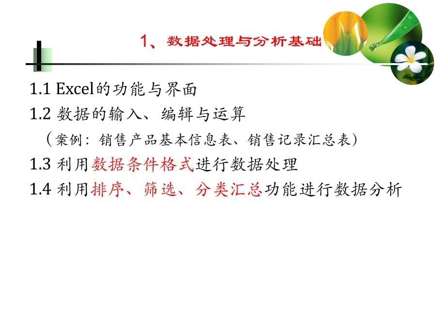 Excel2013高级教程-数据处理及分析处理课件_第5页