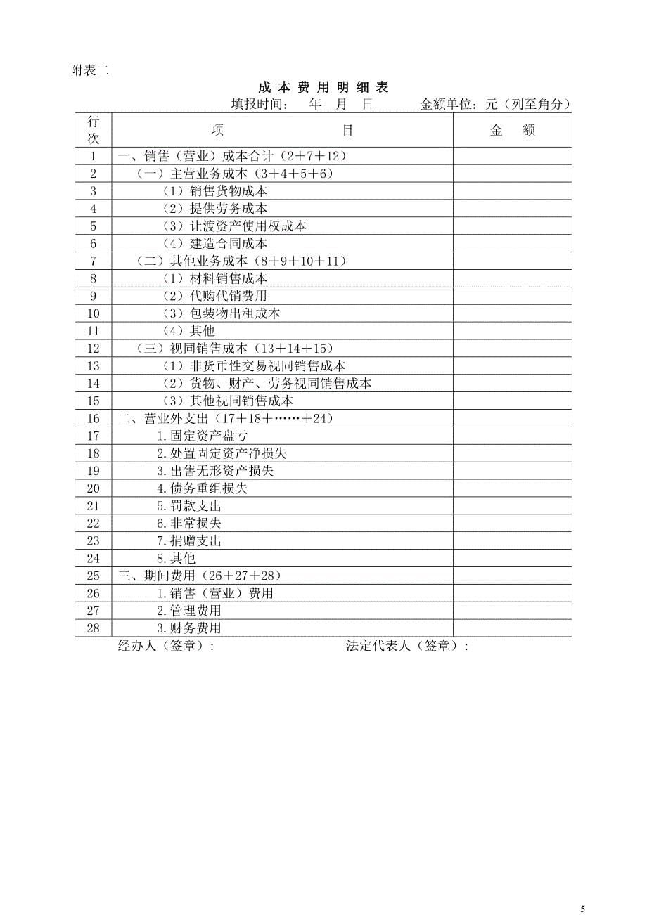 2017年企业所得税年度申报表(A类)资料_第5页