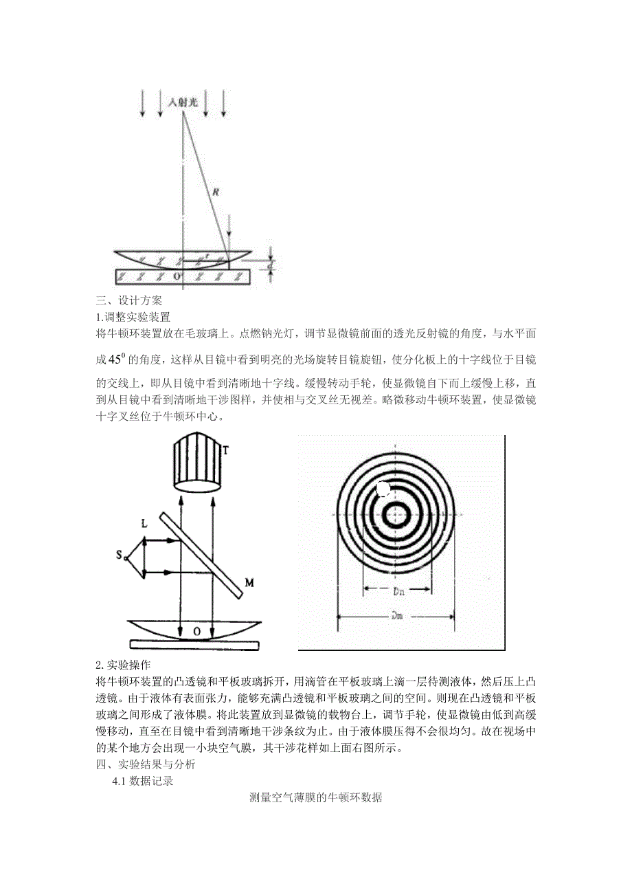 牛顿环测液体折射率实验报告_第2页